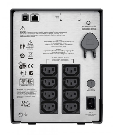 Источник бесперебойного питания APC Smart-UPS C SMC1000I 600Вт 1000ВА черный