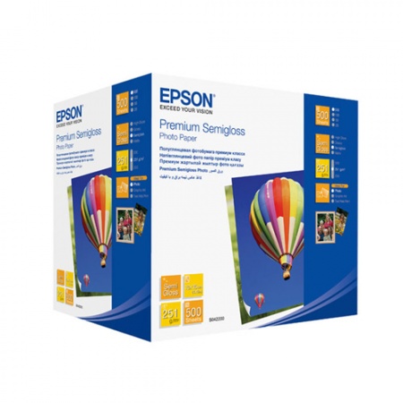 Бумага/карточки Epson (C13S042200) Premium Semigloss Photo Paper (100х150мм) 500 листов