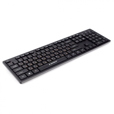 Клавиатура проводная Gembird KB-8360U <104 клавиши, кабель 1.5 метра, 2 встроенных USB-порта, USB, Black>