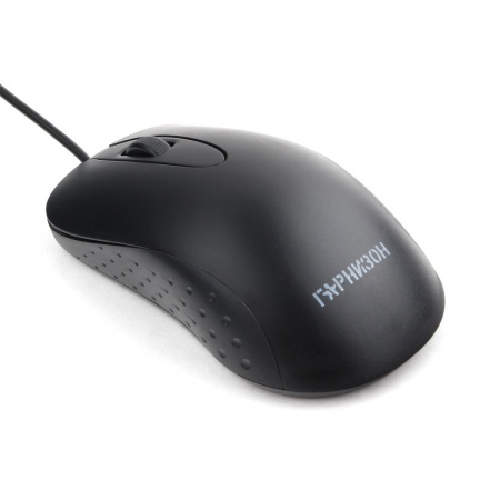 Мышь проводная Гарнизон GM-120, USB, чип- Х, черный, 800 DPI, 2кн.+колесо-кнопка