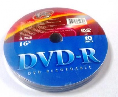 Диск DVD-R 4.7GB VS Shrink 10 шт, 16-х