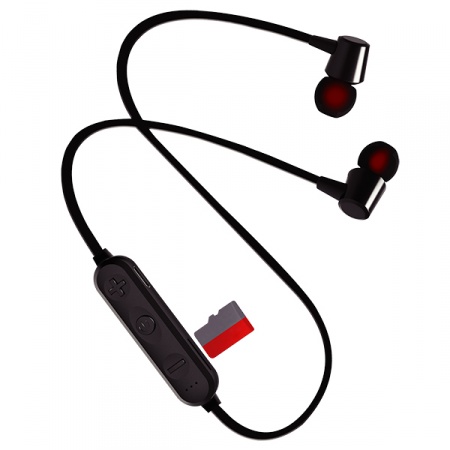 Наушники с микрофоном Perfeo BELLS (PF_A4308) внутриканальные, беспроводные, чёрный