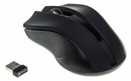 Мышь беспроводная Оклик 615MW USB, 1200 dpi, до 10 м, д/ноутбуков, черный