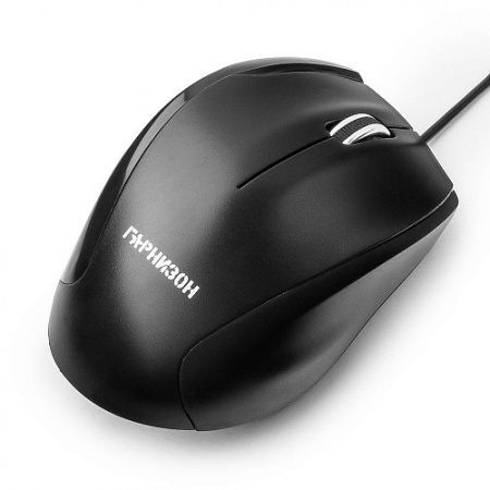 Мышь проводная Гарнизон GM-205, USB, чип- Х, черный, 1000 DPI, 2кн.+колесо-кнопка