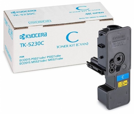 Тонер-картридж Kyocera ECOSYS P5021cdn/cdw, M5521cdn/cdw (TK-5230C) 2200 копий, cyan, оригинал