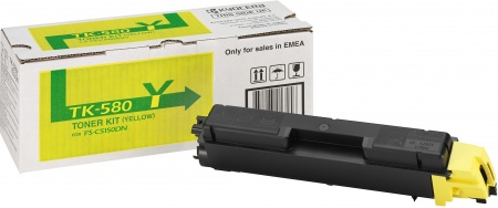 Тонер-картридж Kyocera FS-C5150DN (TK-580Y) Yellow, 2800стр., оригинал