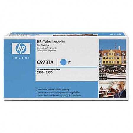 Картридж HP C9731A, CLJ 5500/5550 Cyan оригинал, 12 000 страниц