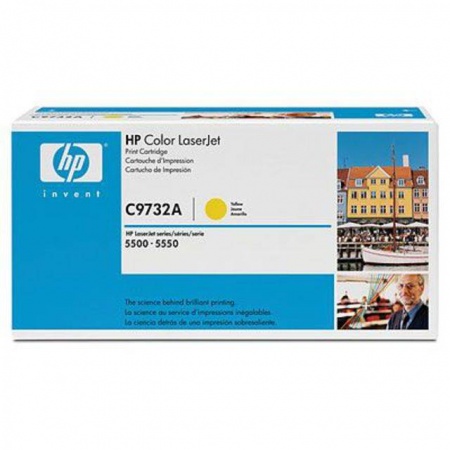 Картридж HP C9732A, CLJ 5500/5550 Yellow, оригинал 12 000 страниц