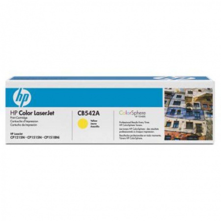 Картридж HP CB542A, CLJ CP1215, CP1515N, CP1518Ni, Yellow, оригинал, 1400 стр.