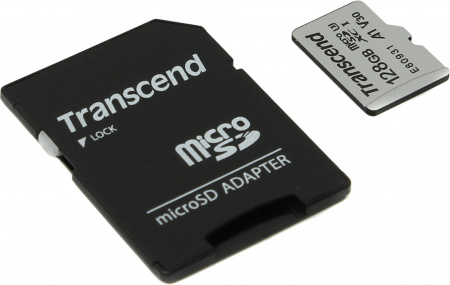 Карта памяти 128Gb microSDXC Transcend  + адаптер (TS128GUSD300S-A)