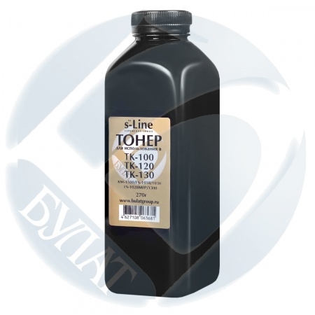 Тонер Kyocera FS-1300D(N)/FS-1028MFP (TK-100/TK-120/TK-130) (БУЛАТ s-Line), 270г/банка