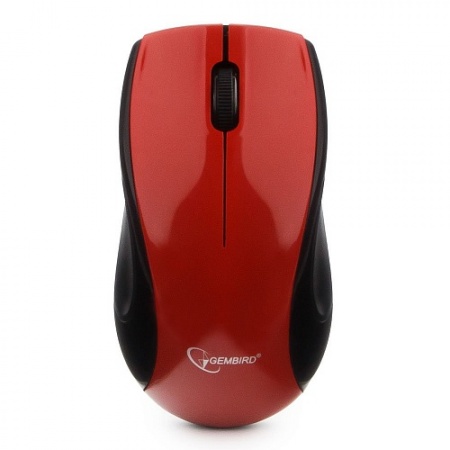 Мышь беспроводная Gembird MUSW-320-R, 1000dpi, 2.4ГГц, красный