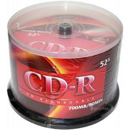 Диск CD-R 700 MB VS 80, 52-х Cake box/50шт [VSCDRCB5001]