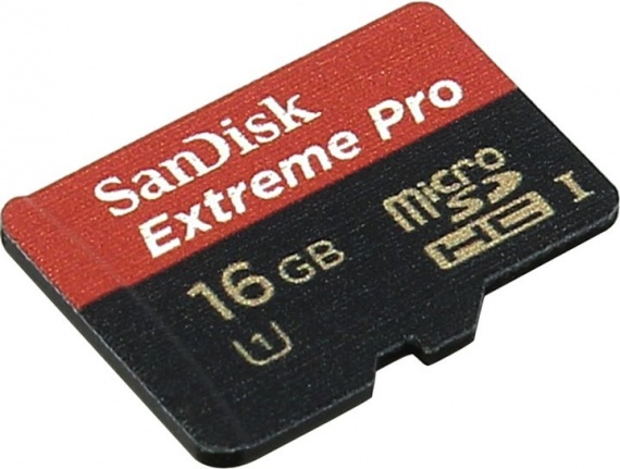 Карта памяти 16Gb microSDHC SanDisk Extreme Pro Class 10 UHS-I (SDSDQXP-016G-X46)