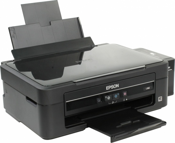 МФУ Epson L382 (A4,стр.принтер+копир+сканер,4 цв.,33/15 стр/мин,5760х1440dpi,USB)