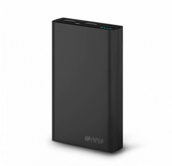 Аккумулятор внешний Hiper RP12500 Li-Ion 12500mAh 2.1A+1A черный 2xUSB