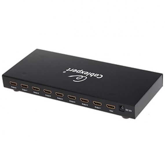 Разветвитель Cablexpert DSP-8PH4-001, HDMI 1in -> 8out (1 компьютер ->8 мониторов), HD19F/8x19F