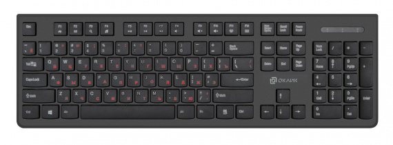 Клавиатура Оклик 505M USB, 1.5 м., черный, slim