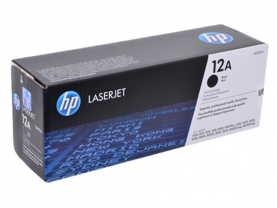 Картридж HP Q2612A, LJ 1010/1012/1015/1020/1022/3015/3020/3030/3050/3052/3055/M1005, оригинал 2000 страниц