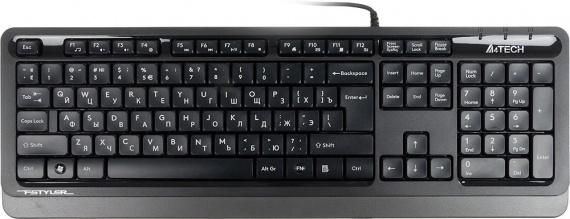 Клавиатура проводная A4Tech Fstyler FK10 (USB, черный/серый)