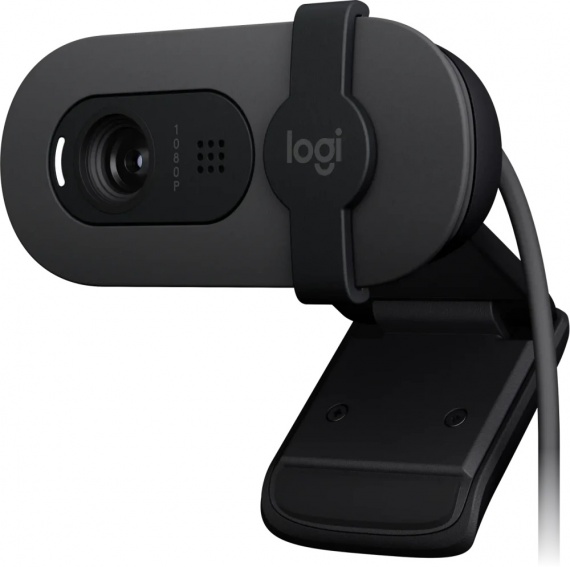 Веб-камера Logitech Brio 100 (1920x1080, с микрофоном, USB 2.0) графит (960-001585)