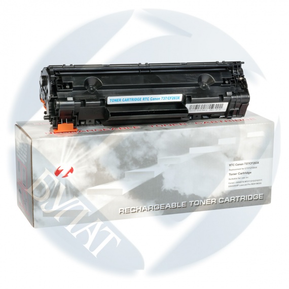 Картридж Canon 737/CF283X/CF283A, MF211/212/HP LJ Pro M201/M125, Black, 2 400 стр., совместимый, 7Q