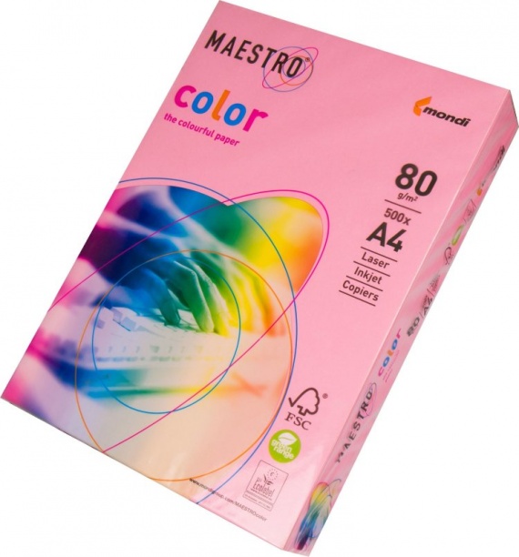 Бумага А4 80 гр/м2, Master/Color (PI25) Pastel Pink, 500 лист.
