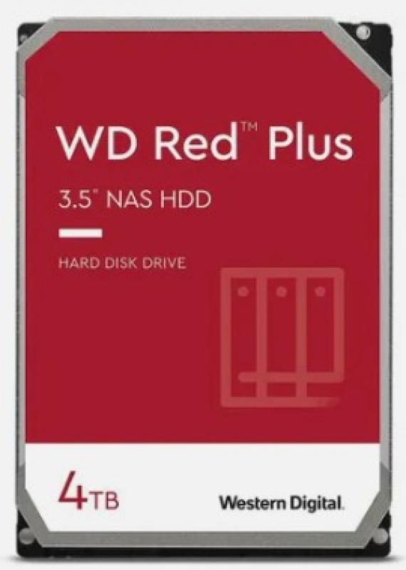 Жесткий диск 4Tb Western Digital Red Plus (WD40EFPX) SATA 6Gbit/s, 5400 rpm, 256Mb /3.5