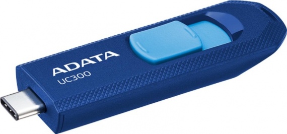 Память Flash Drive 64Gb USB 3.2 A-DATA UC300 (ACHO-UC300-64G-RNB/BU) синий/голубой