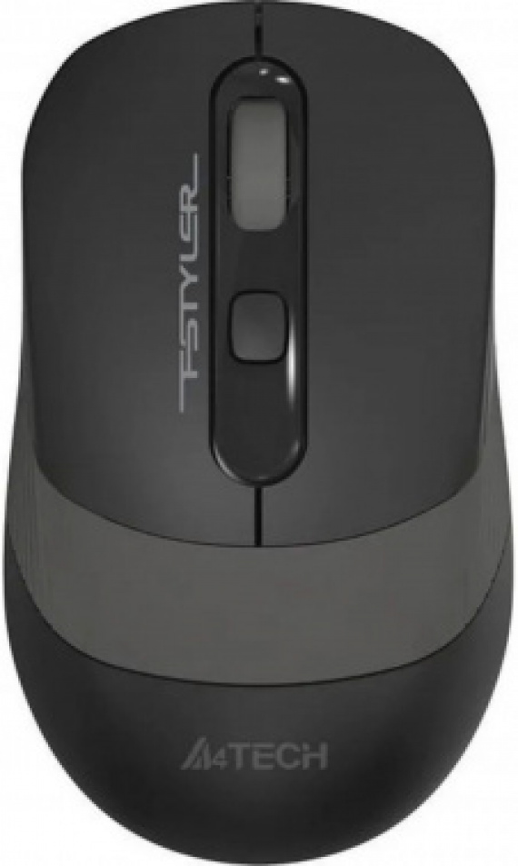 Мышь проводная A4Tech Fstyler FM10S USB 1600dpi, 1.5 м, оптическая, бесшум., черный/серый (4but)