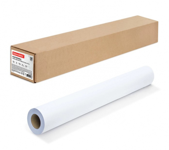 Бумага A1+ BRAUBERG 110451, 90гр/м2, бел. CIE 146%, рулон 610мм х 45м, втулка 50,8мм
