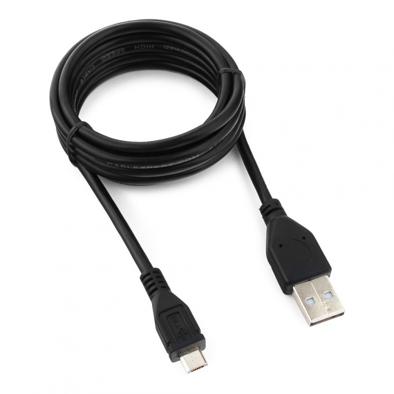 Кабель microUSB-USB 2.0(A) Cablexpert 1.8м, черный, 2.4А, медь (CC-mUSB2-AMBM-6)