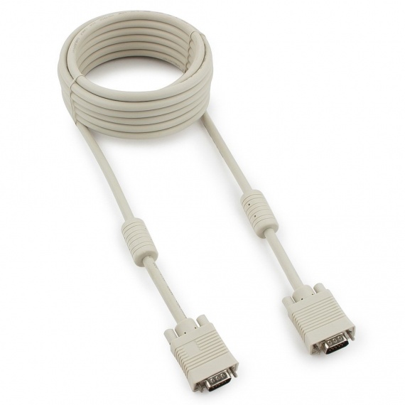 Кабель VGA 15M/15M Gembird (CC-PPVGA-5M), двойной экран., ферритовые кольца. 5м