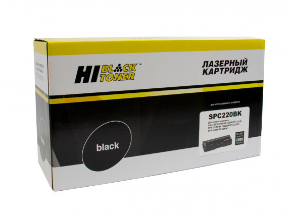 Тонер-картридж Ricoh SPC220Bk для SP C220DN/C221DN/C222SF/C240DN, Black, 2000 стр. Hi-Black