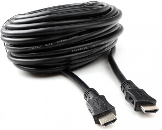 Кабель HDMI Cablexpert 20 м, 19M/19M v2.0 позол.разъемы, экран (CC-HDMI4L-20M) черный