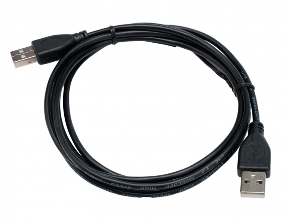 Кабель USB 2.0 AM/AM, 1,8м, Cablexpert (CC-USB2-AMAM-1.8M) медь, двойной экран, Pro, черный