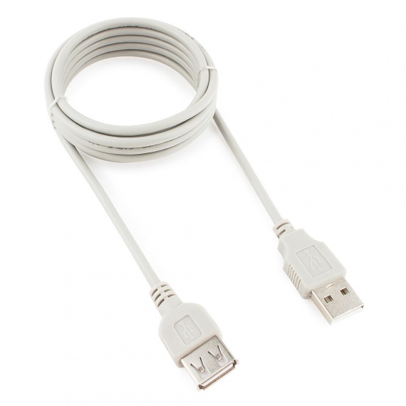 Кабель-удлинитель USB 2.0 Pro 1,8м Gembird, экран. (CC-USB2-AMAF-6) серый