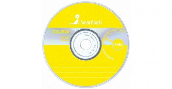 Диск CD-RW 700 MB SmartTrack, 4-12-х, 1шт. без упаковки