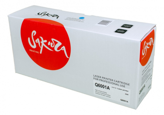 Картридж HP Q6001A, CLJ 1600/2600/2605 Cyan, 2 000 стр., совместимый, Sakura