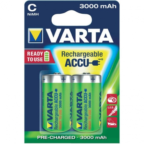 Аккумулятор Varta 56714(HR14/C)/3000mAh, 1.2V, Ni-MH (2 шт. упаковка)