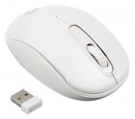 Мышь беспроводная Оклик 505MW USB, 1000 dpi, до 10 м, д/ноутбука, белый