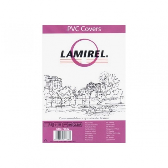 Обложка А4 Lamirel  пластик прозрачный 200 мкм. (100л.)