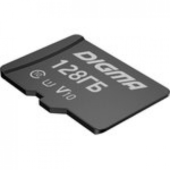 Карта памяти 128Gb microSDXC Digma CARD10 V10 + адаптер (DGFCA128A01)