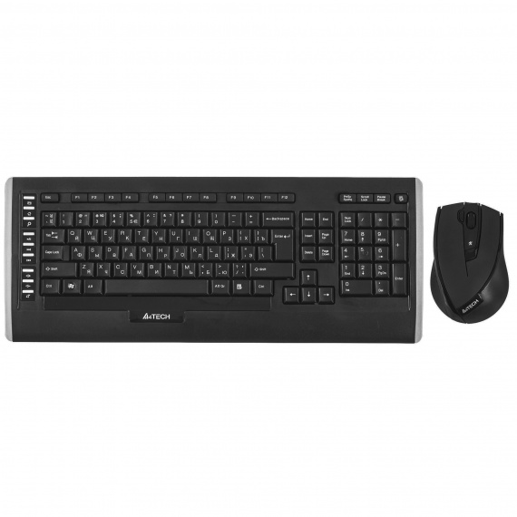 Комплект клавиатура + мышь беспроводной A4Tech 9300F (USB, 2000 dpi, до 15 м, Black)