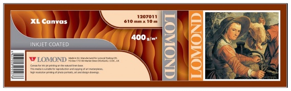 Бумага A1 Lomond холст на натуральной основе для струйной печати 610мм x 10м, 400 мкм. (1207011)
