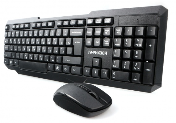 Комплект клавиатура+мышь беспроводной Гарнизон GKS-115, черный