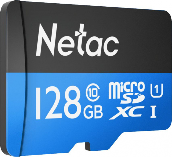 Карта памяти 128GB microSDXC Netac P500 Standart Class 10 UHS-I U1 без адаптер (NT02P500STN-128G-S)