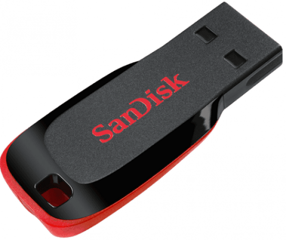 Память Flash Drive 32Gb USB 2.0 SanDisk Cruzer Bladet <SDCZ50-032G-B35>, черный/красный