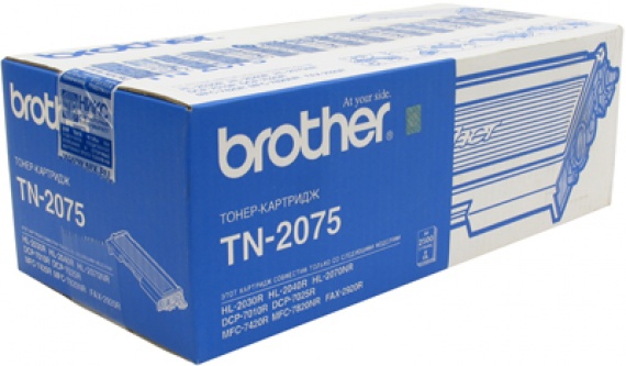 Тонер-картридж Brother HL 2030R/2040R/2070NR/7010R/7420R, TN-2075, 2500 копий, туба, оригинал