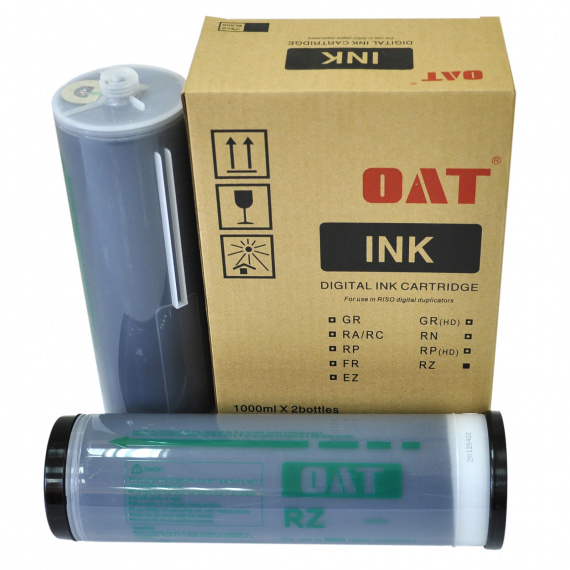 Краска RISO RZ/EZ/MZ черная, 1000 мл., OAT, (совместимая)
